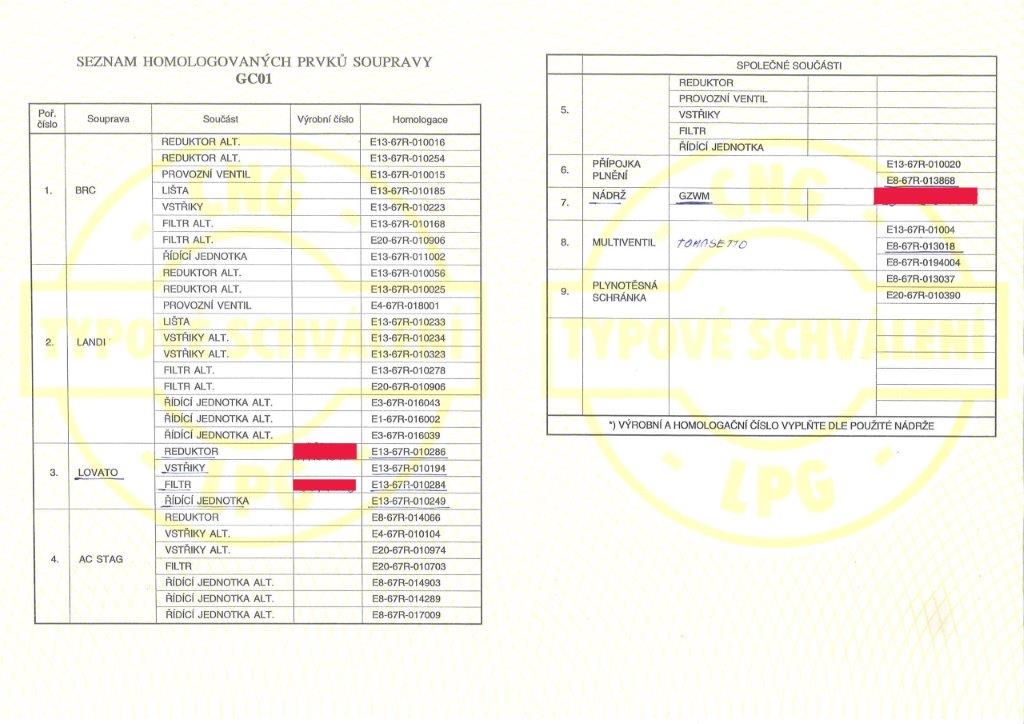 Příloha k technickému průkazu o alernativním pohonu 2